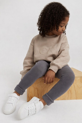 Katia & Bony İçi Havlu Çocuk Tayt KOYU GRİMELANJ