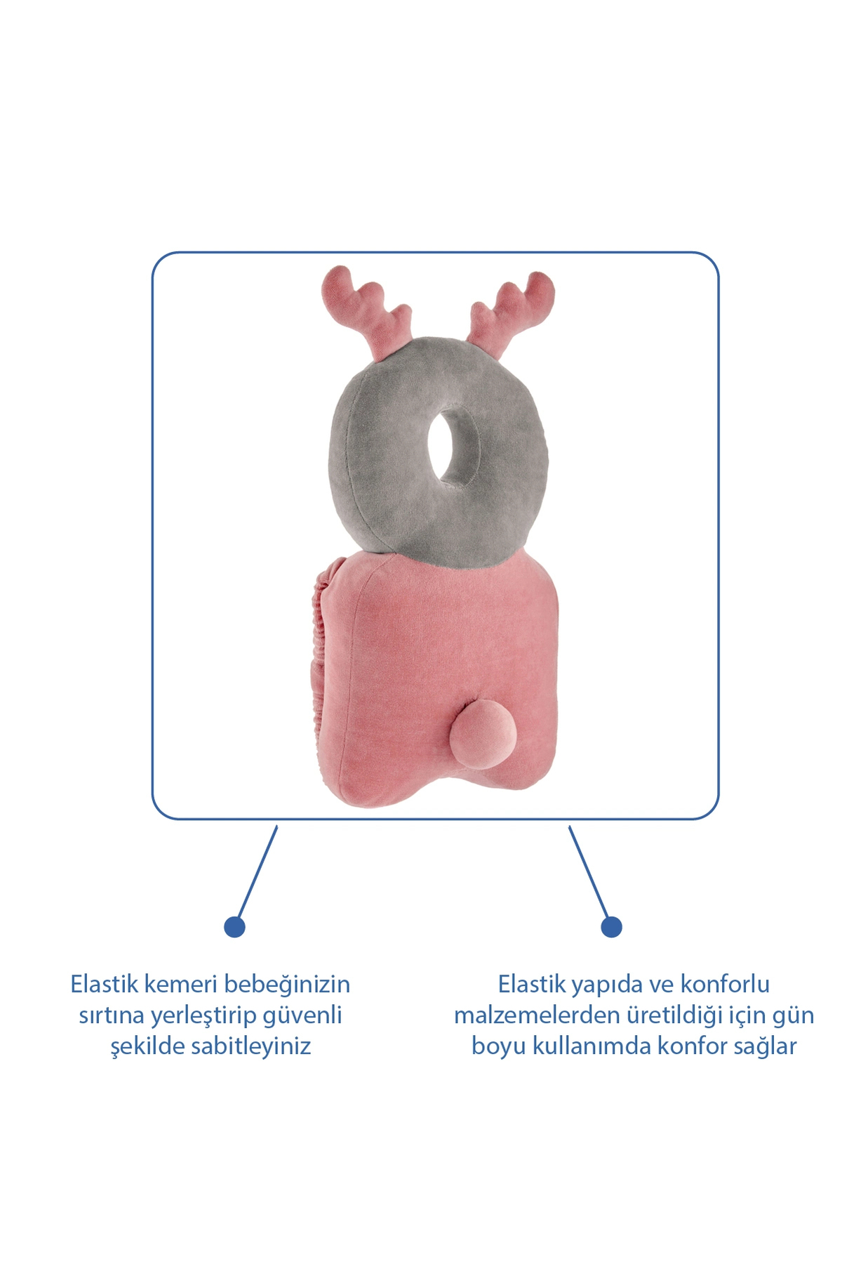 Babyjem Bebek Melek Kanadı Koruma Yastığı 527 Pembe Kadife fotoğrafı 4 (önizleme)