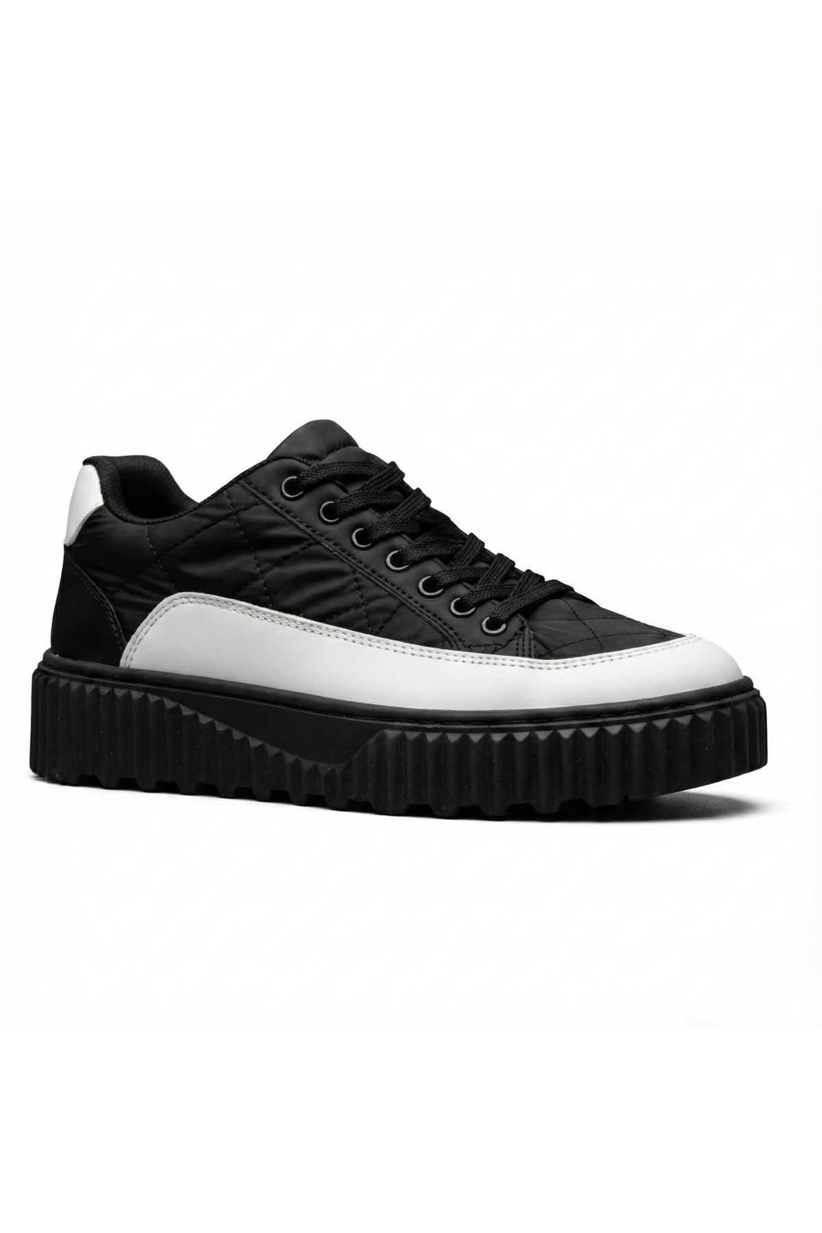 BA0801 BOA Black White Striped Parachute Fabric Casual Men's Sneaker – Anti-Slip Base