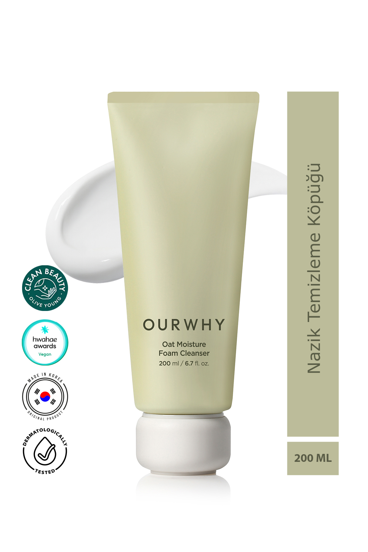 Ourwhy Oat Moisture Foam Cleanser Yulaflı Nemlendirici Köpük Yüz Temizleyici 200ml — foamcleanser200