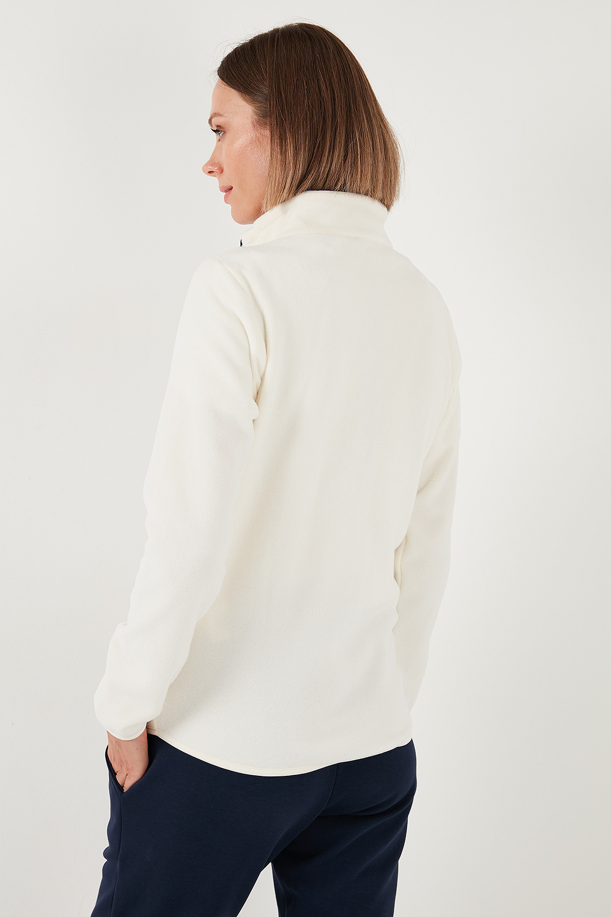 Lela  Slim Fit Anti-Pilling Tüylenme Yapmayan Fermuarlı Polar Hırka HIRKA 5907012 - Görsel 7