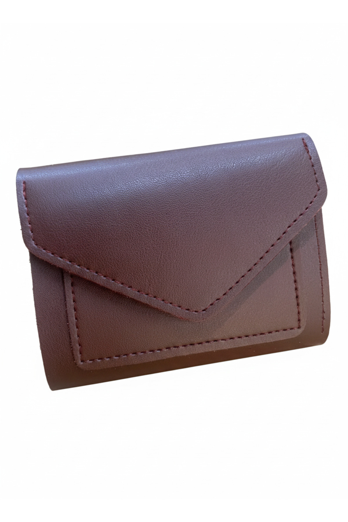 Women's Leather Small Wallet Card Holder Zippered Paper Money Compatible