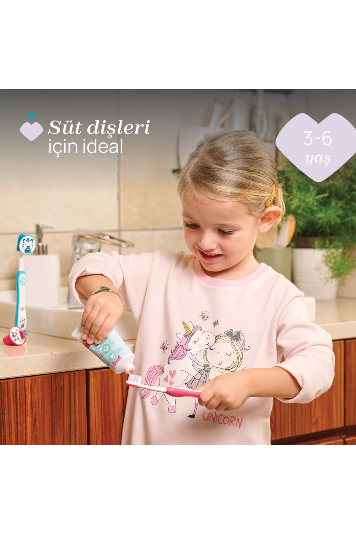 Chicco 2'Lİ DİŞ FIRÇASI 3-6 YAŞ HIPPO-PANDA fotoğrafı 2 (önizleme)