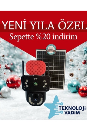 O-KAM PRO O-KAM 4G 6MP Dual Lens Solar PTZ Kamera – Güneş Panelli 4G Full Col...