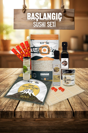 Kiyomi Başlangıç Sushi Seti - Nori, Pirinç Sirkesi , Soya Sos, Sushi Pirinci,...