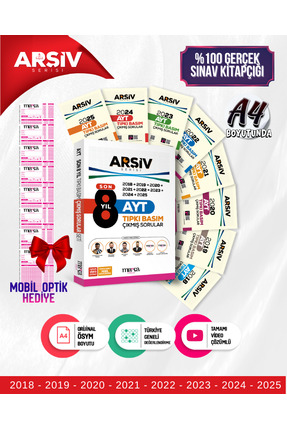 Marka Yayınları Son 8 Yıl Ayt Arşiv Serisi Tıpkı Basım Çıkmış Sorular Ösym Bo...