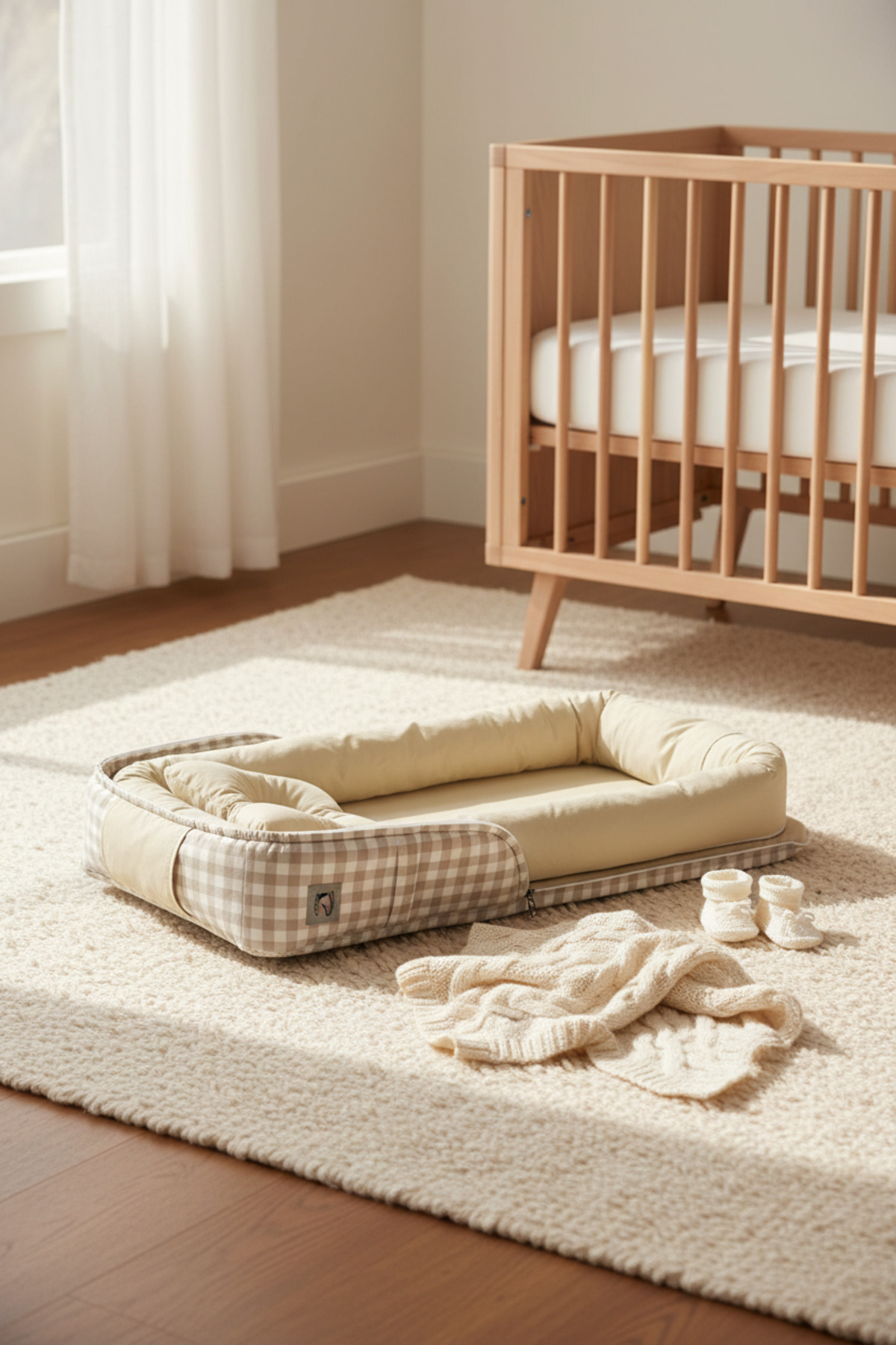 ebabynest Kareli Serisi Vizon Çantalı Nest fotoğrafı 3 (önizleme)