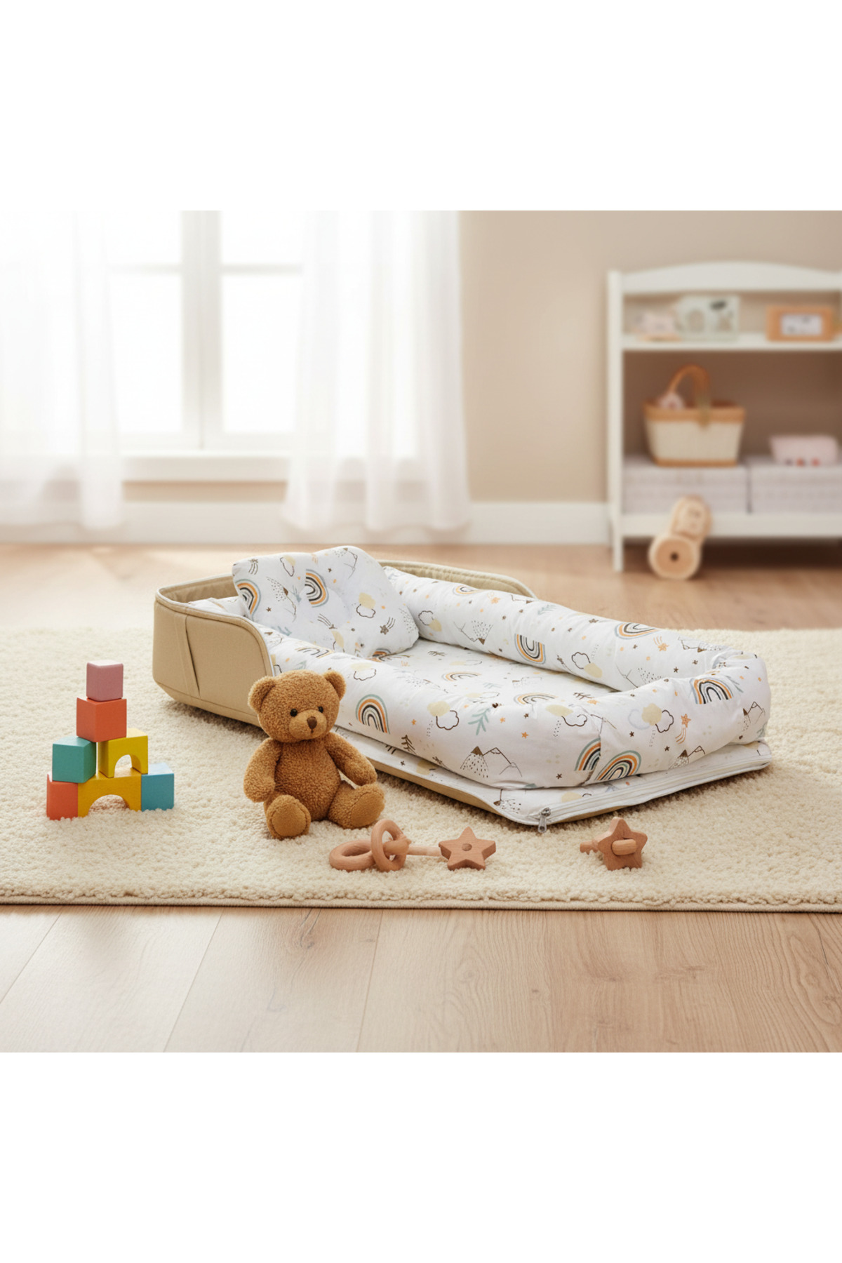 ebabynest Gökkuşağı Serisi Vizon Çantalı Nest fotoğrafı 2 (önizleme)