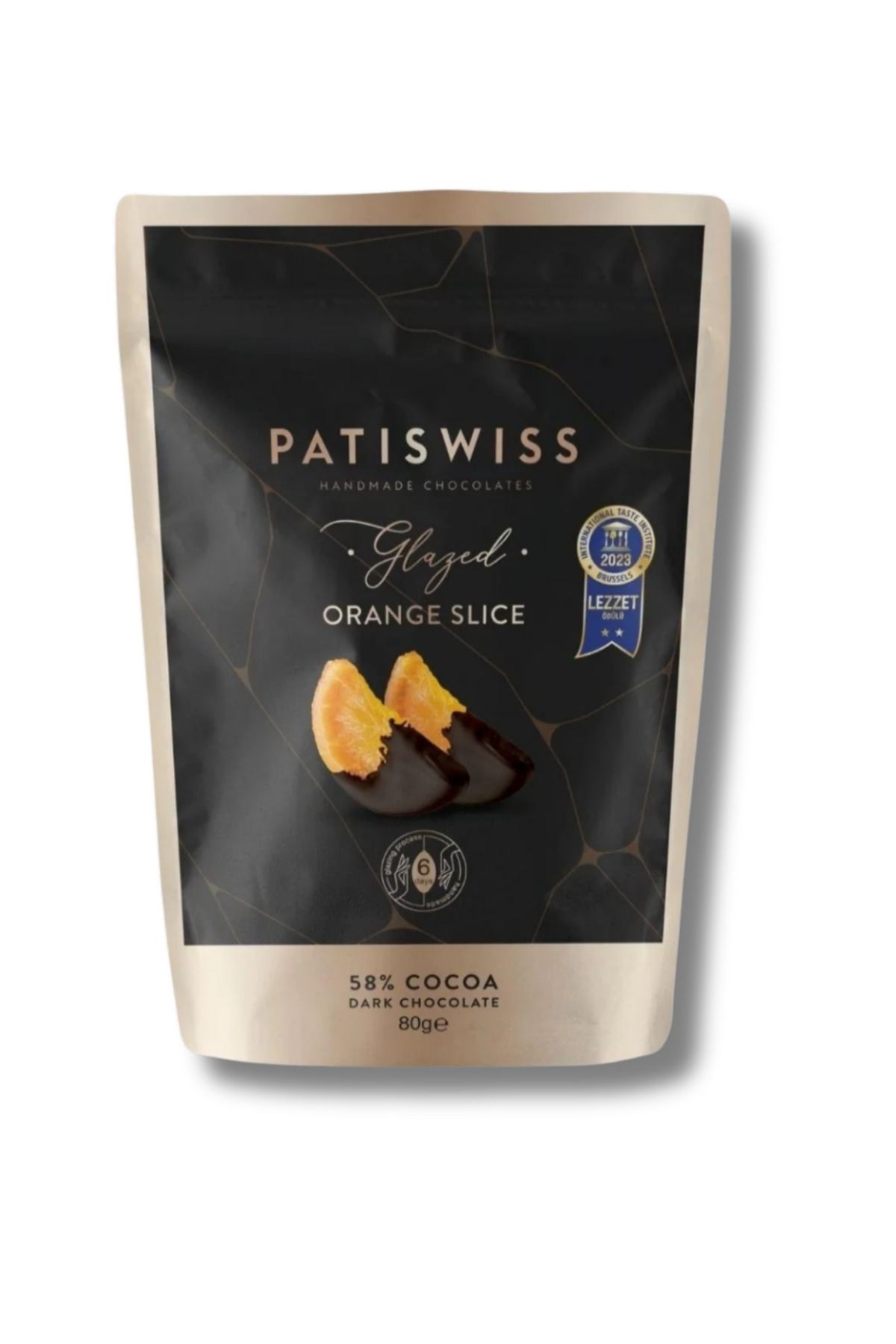 Glazed Bitter Çikolatalı Portakal Dilimi, 80g