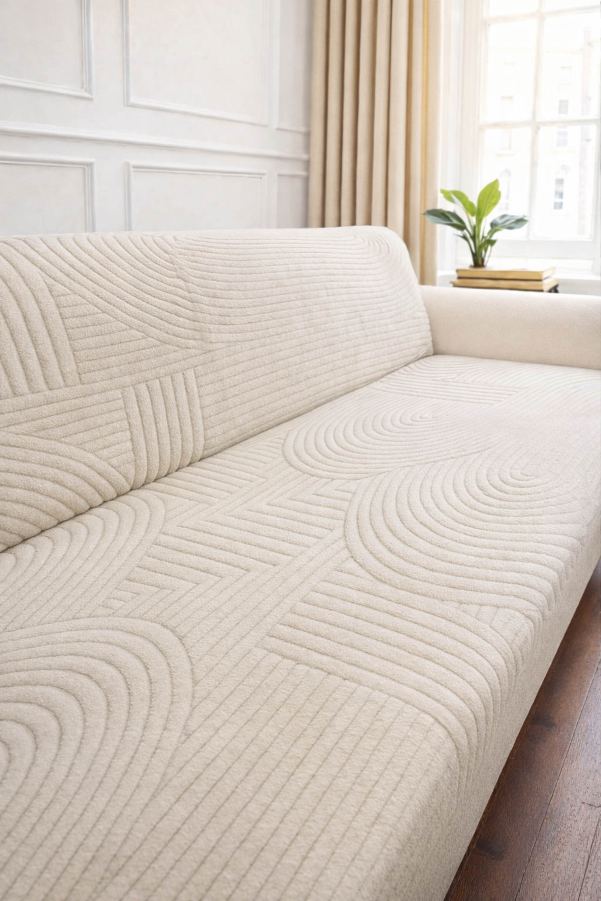 Carie Embossed Soft Feathered Seat Cover Multipurpose Seat Shawl with Anti-Slip Sponge (170x200 cm)