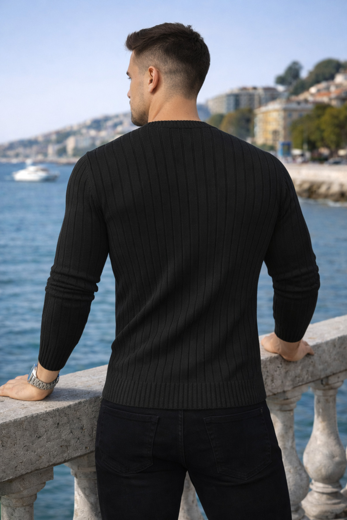 WE AND ME Erkek Slim Fit Dar Kesim Triko Kazak görsel 2