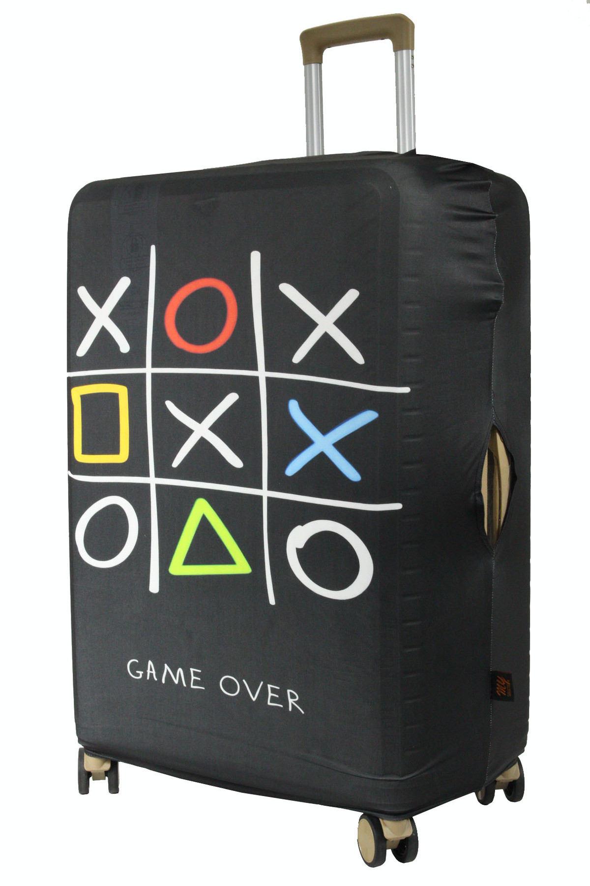 (My#154 GAME OVER) VALİZ İÇİN KILIF Siyah-Büyük Boy