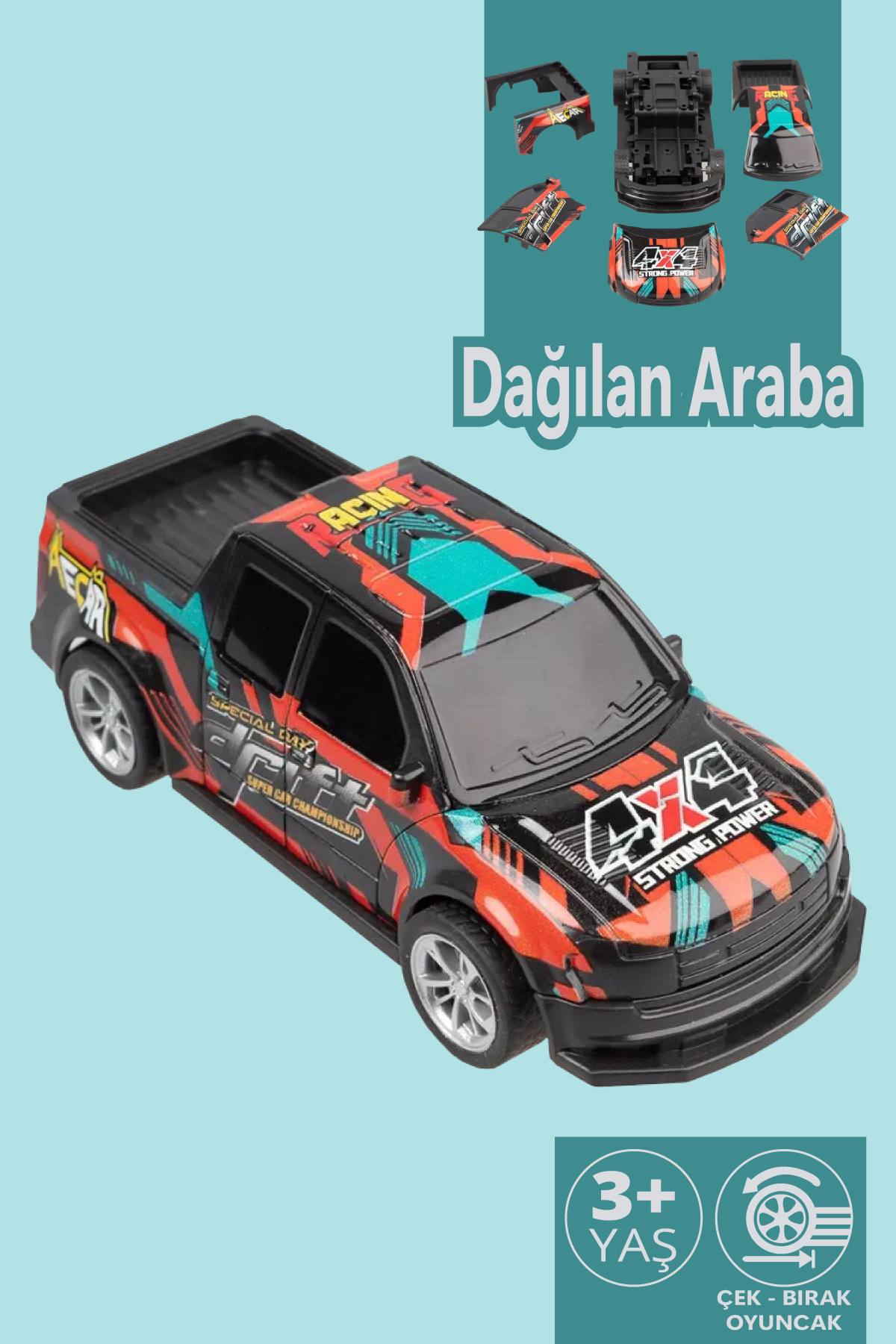 Smartfox Dağılan Oyuncak Araba - Çek Bırak Yarış Arabası - Fiyatı