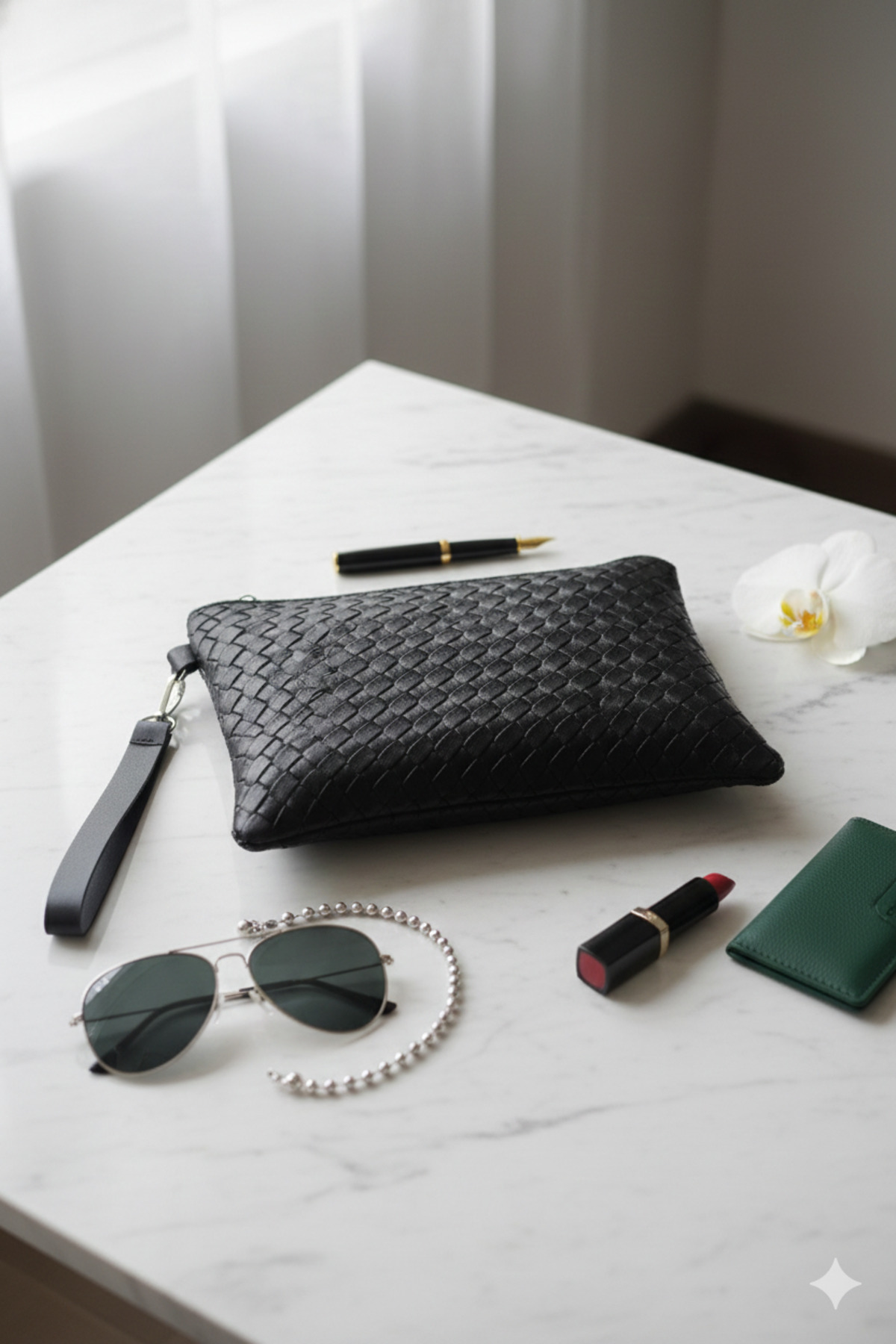 Merdiven6 Kadın Elden Tutma ve Askı Zincirli Clutch görsel 4