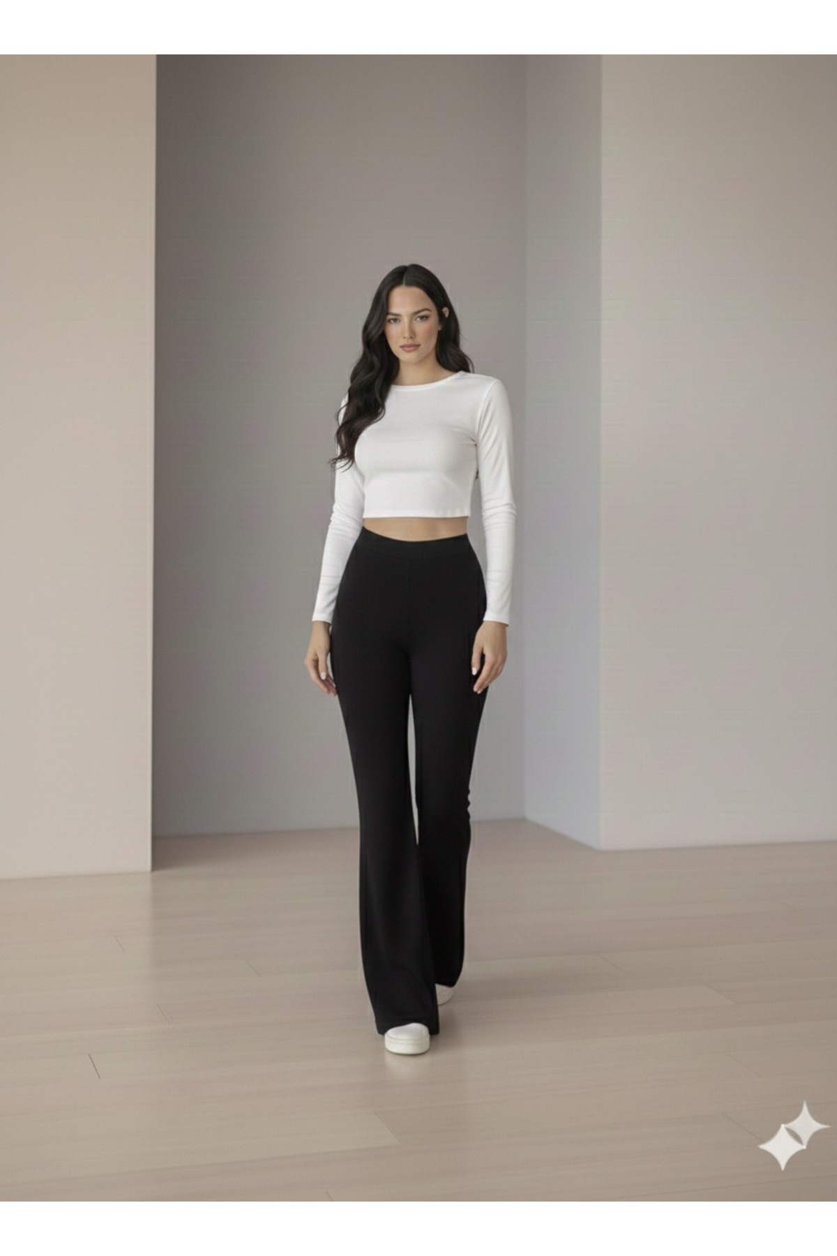 WOMEN'S BLACK SCUBA CREPE HIGH WAISTED SPANDEX LEGGINGS TROUSERS(launch price for a short time)