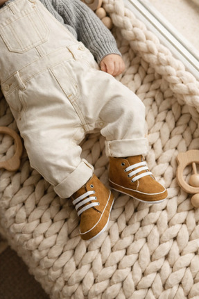 pufien Bebek İlk Adım Ayakkabısı, Kaydırmaz Taban Bebek Patik Panduf Ev Botu