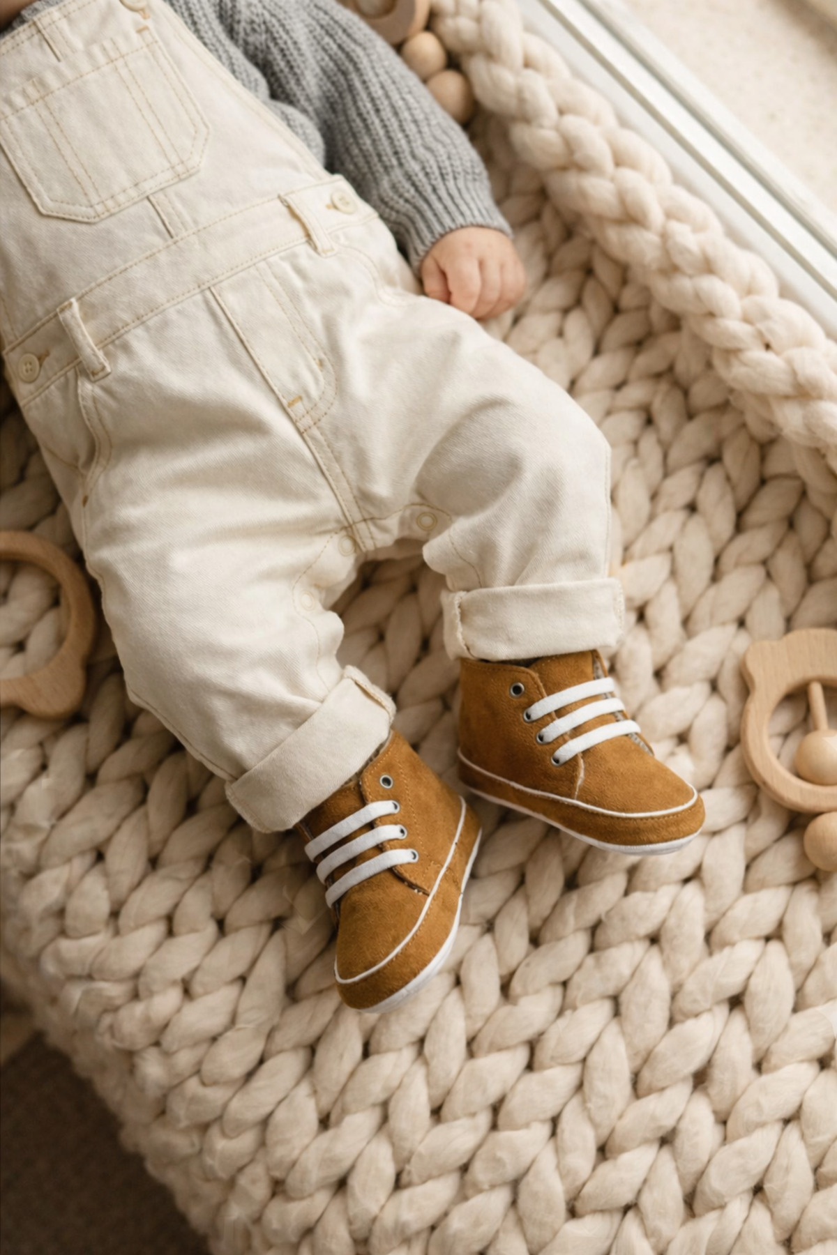 Baby First Step Shoes, Anti-Slip Sole Baby Bootees Snoozies Home Boots