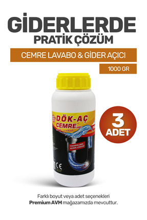 CEMRE YİĞİT (3 ADET) Cemre Lavabo & Gider Açıcı 1000 g | Dök aç, Mutfak Banyo...