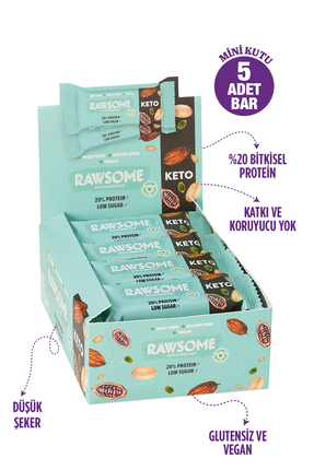 Rawsome Ketojenik Kakaolu Protein bar 5 Adet
