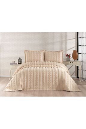 Genel Markalar Çift Kişilik 3 Parça İskandinav Yatak Örtüsü Seti-Yatak Örtüsü...