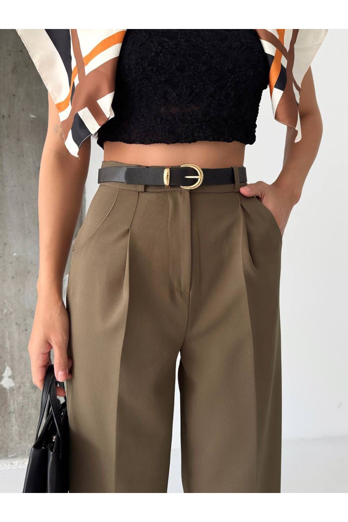 HA STORE  YÜKSEL BEL KUMAŞ PANTOLON