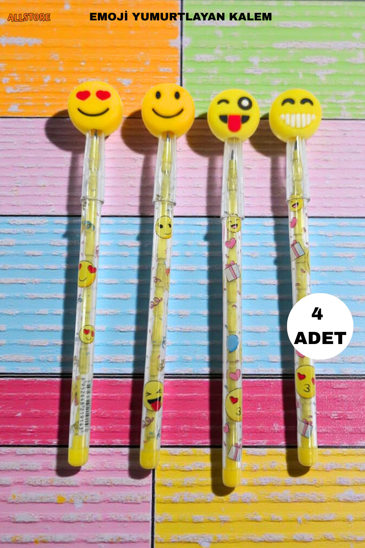 EMOJİ HEAD OVULATING PENCIL 4 PCS