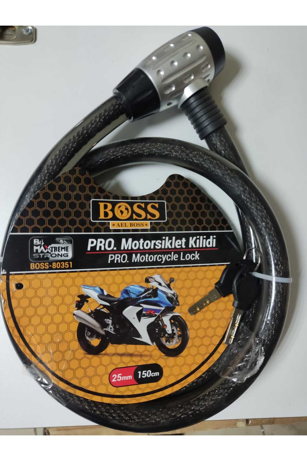BOSS MOTORSİKLET KİLİDİ 150 CM