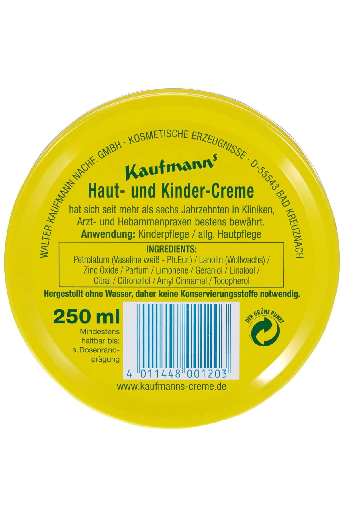Haut Und Kinder Creme - Bebek ve Yetişkinler İçin Vücut Kremi 250 ml — 4011448001203 — تصویر 2 از 8