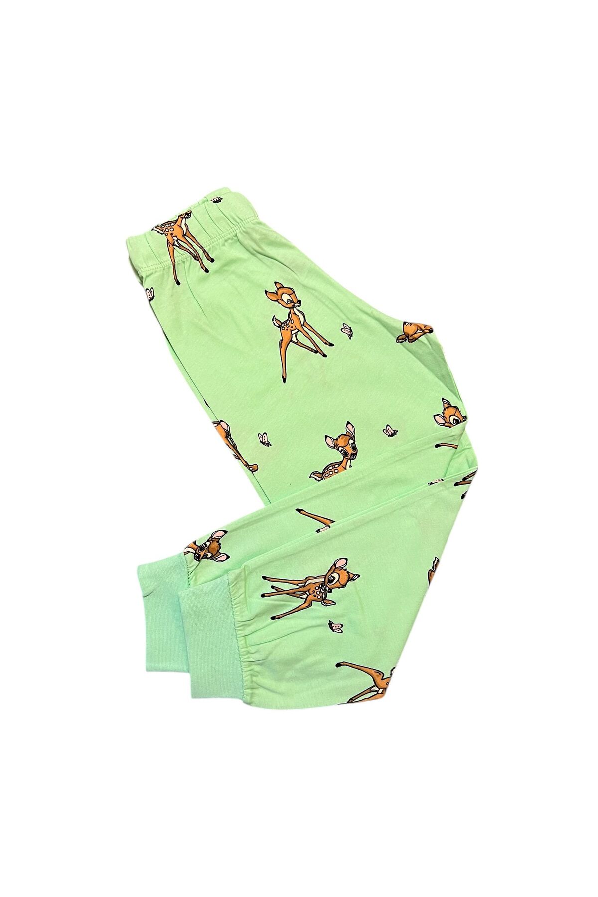 İsobel Kids YEŞİL CEYLAN DESENLİ %100 PAMUK SÜPREM KUMAŞ KIZ ÇOCUK PİJAMA TAKIMI fotoğrafı 5 (önizleme)