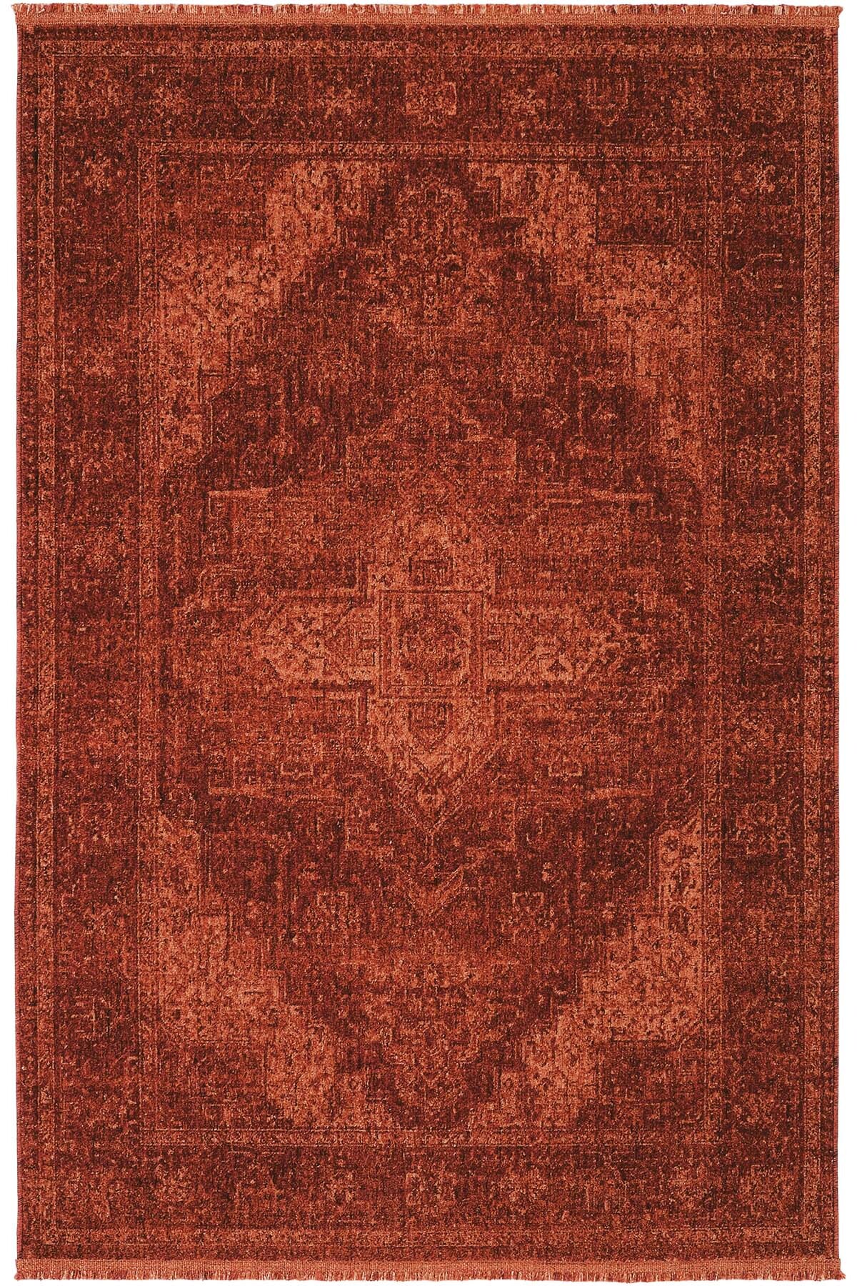 Zerina Tile Colored Cotton Sole Ethnic Pattern Vintage Bohemian Timeless Design Living Room Living Room Rug