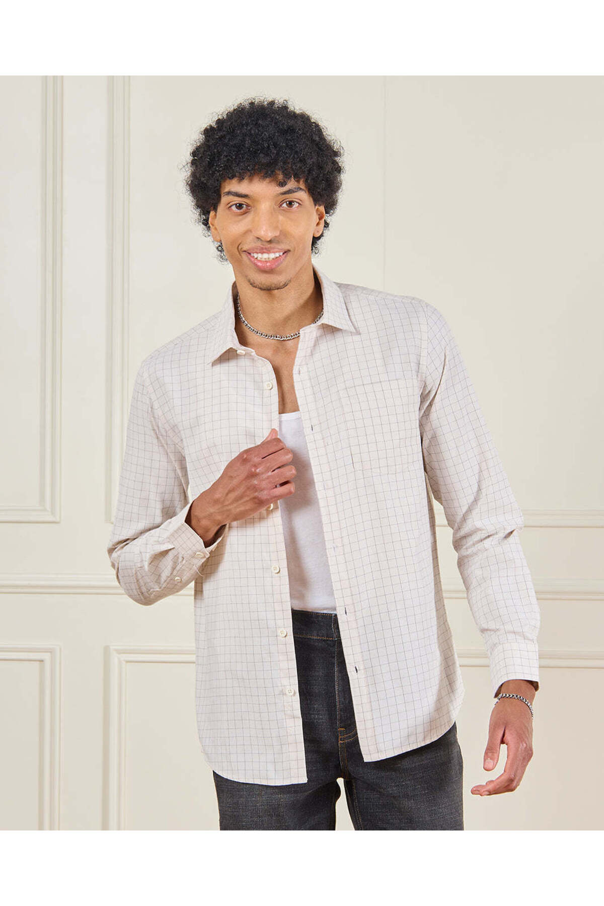 REDTAG Men's Plain White Formal Shirt