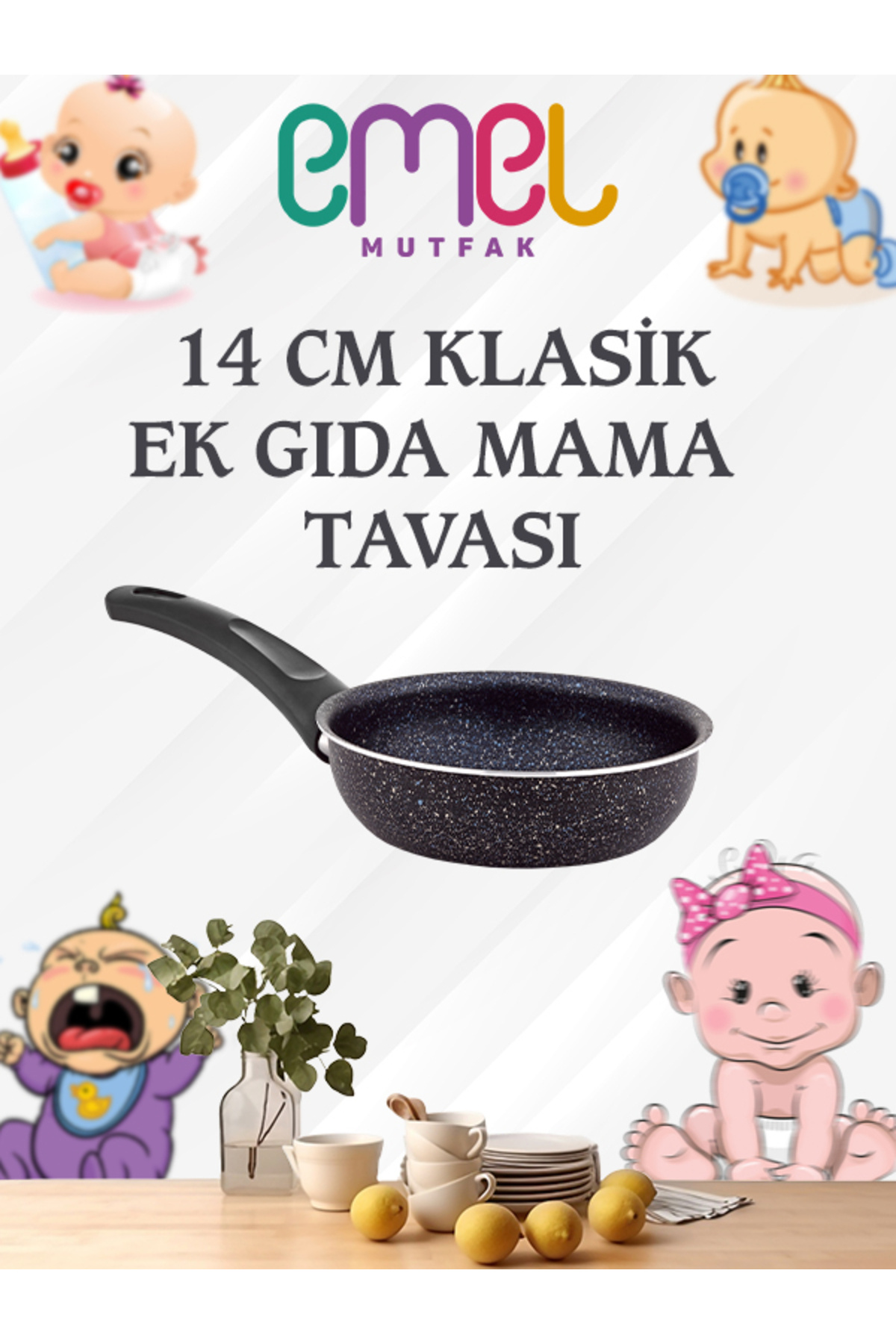 Emel Cooking Goods 14 cm Klasik Ek Gıda Mama Tavası fotoğrafı 2 (önizleme)