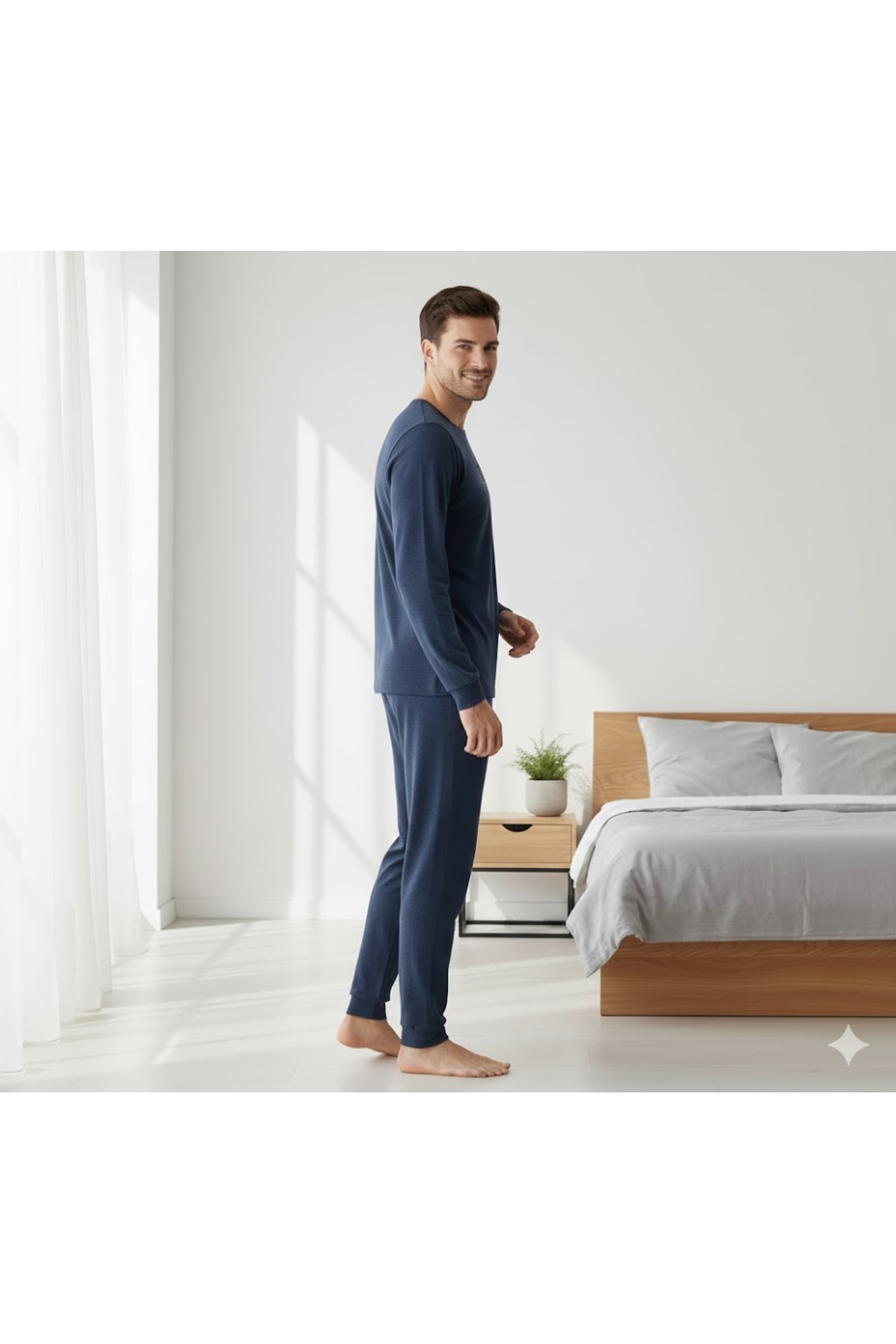 FAMES PİJAMA Erkek Uzun Kol Kışlık Pijama Takımı görsel 3