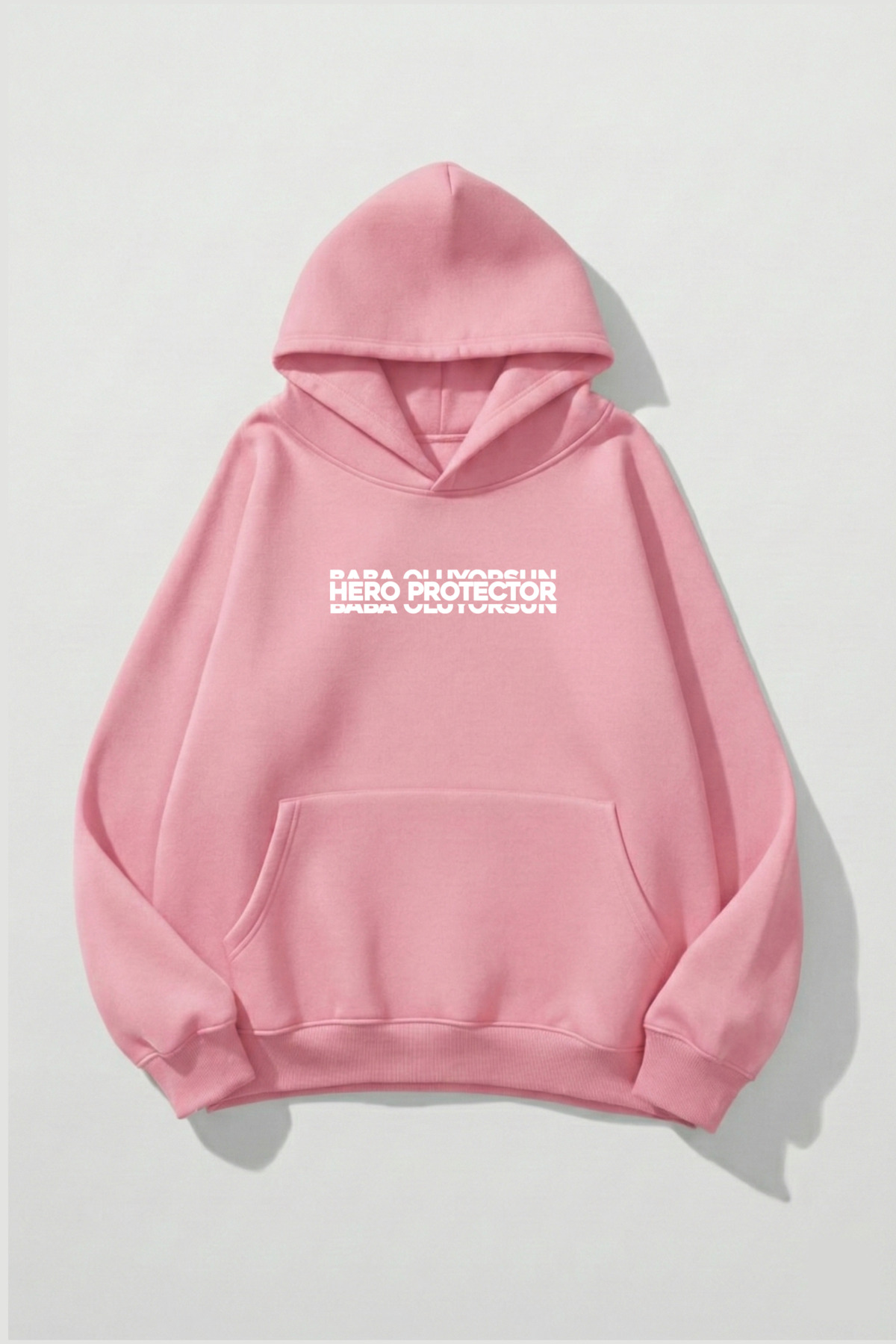 uyguntarz Unisex Soft Textured You'Re Becoming a Dad Printed Design Oversized 3 Thread Hoodie Sweatshirt