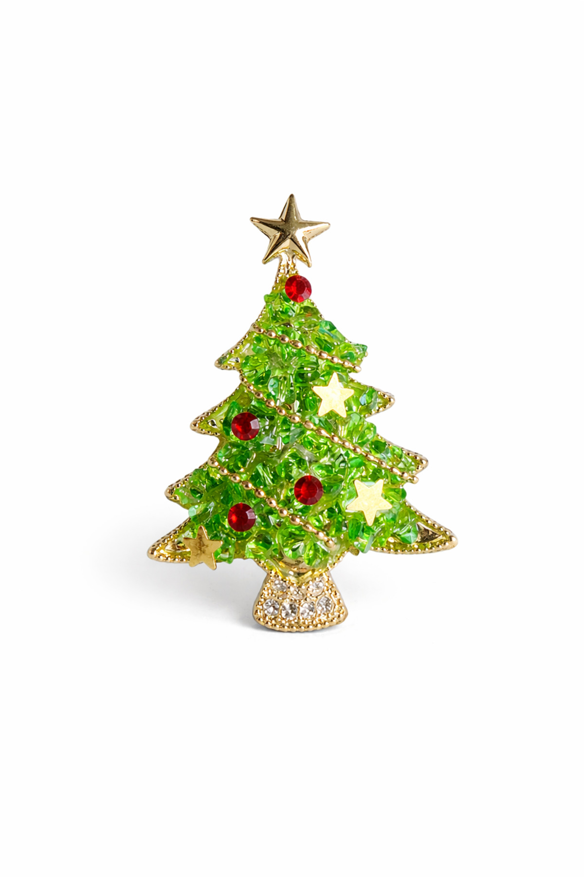 Crystal Tree Yılbaşı Broş