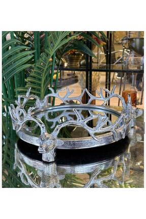 zepce design Geyikli Metal Tepsi