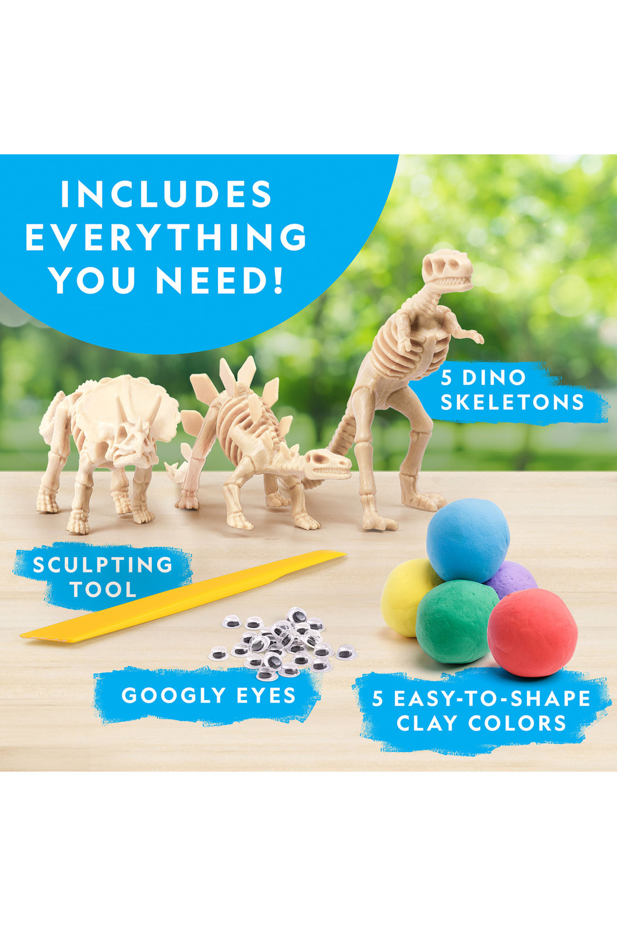 کیت مدل‌سازی دایناسور با گل رس