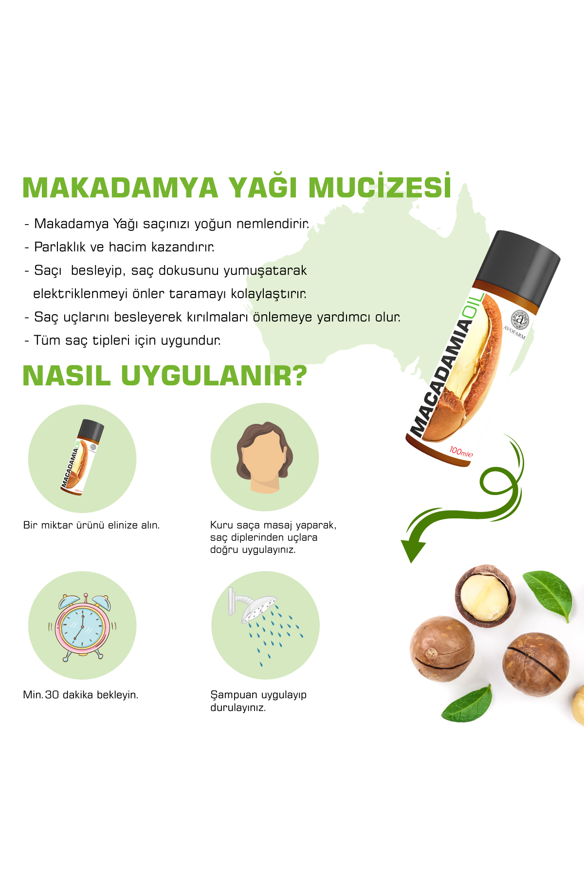 روغن ماکادمیا ۱۰۰٪ ۱۰۰ میلی‌لیتر (پرس سرد) — MKY100ML — تصویر 3 از 7
