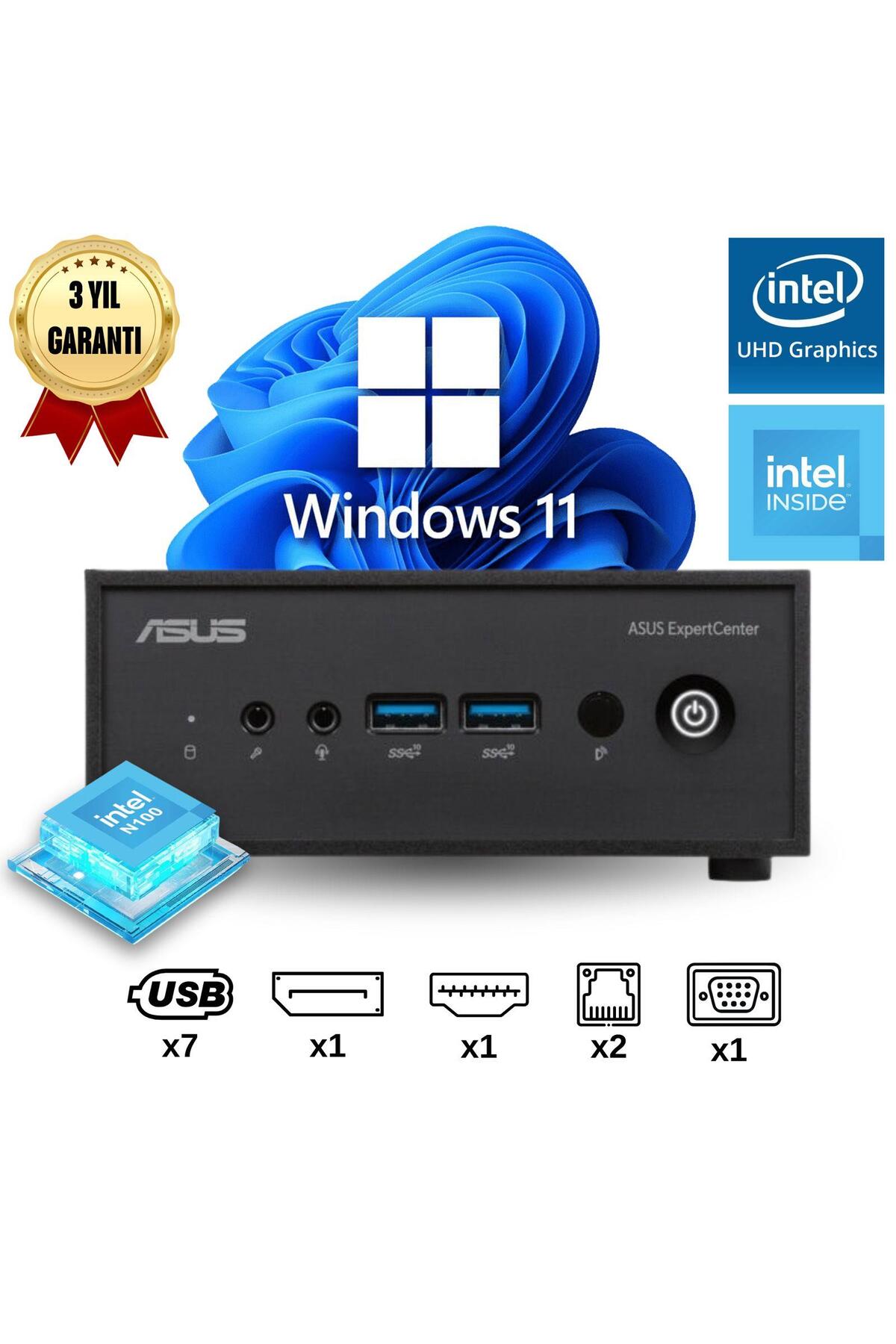 ASUS PN42-SN0285AV Intel Processor N100 4GB DDR4 128GB M.2 SSD