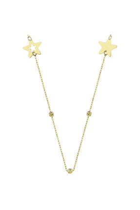 H.M Hakan Mücevherat Dorika Detaylı Yıldız 14 Ayar Altın Kolye