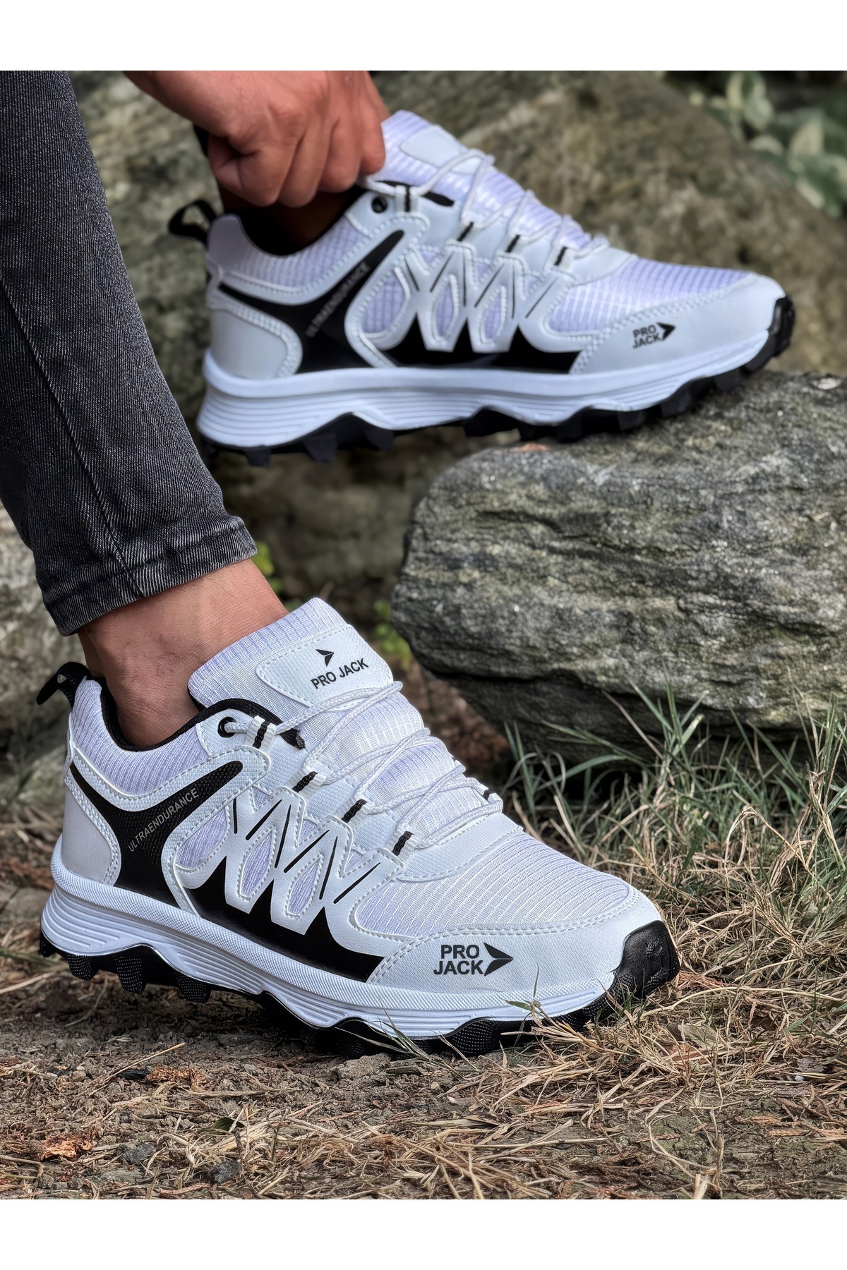 Projack  Beyaz Siyah Erkek Günlük Spor Ayakkabı Unisex - Görsel 4