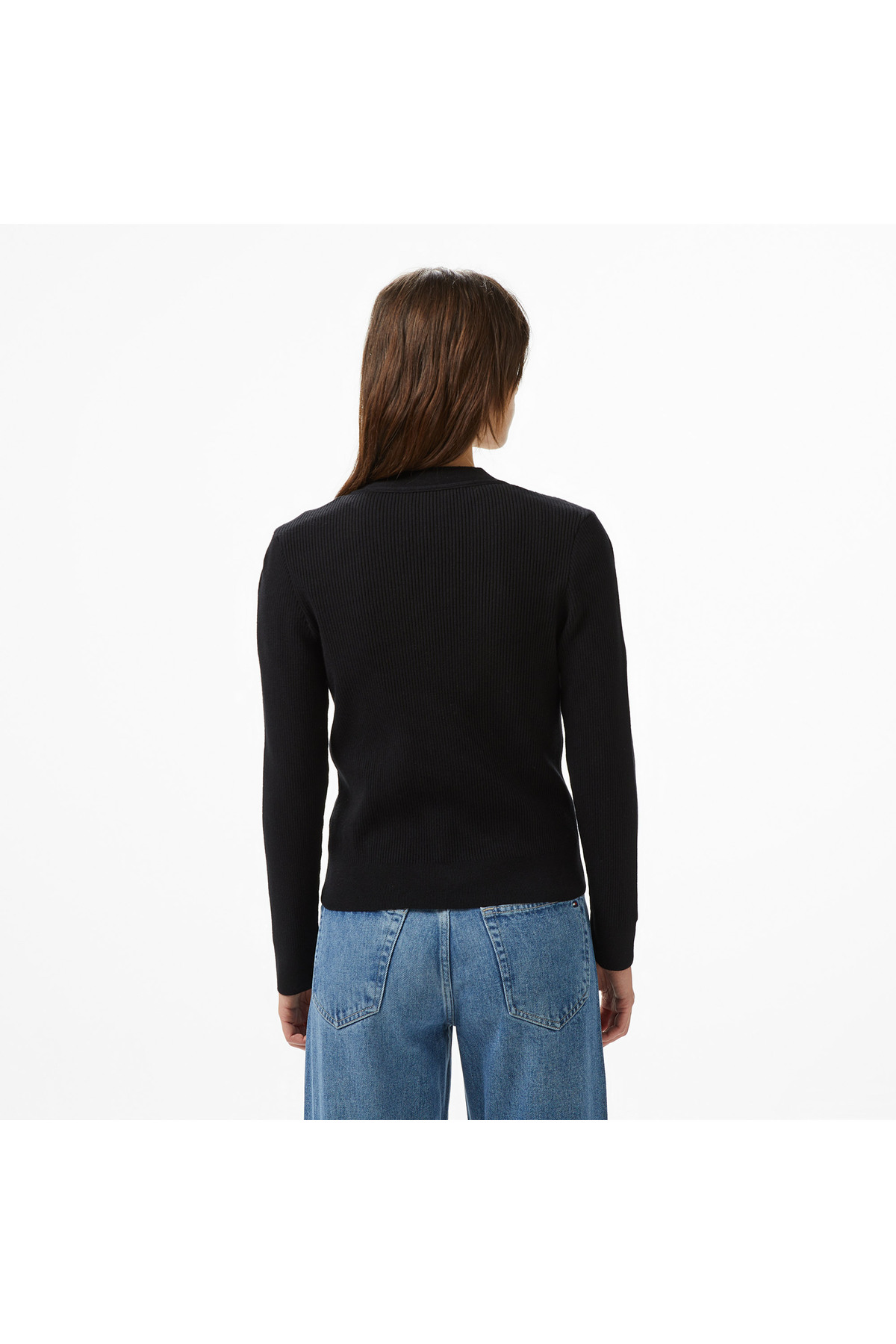 Nautica Kadın Siyah Regular Fit Hırka görsel 2