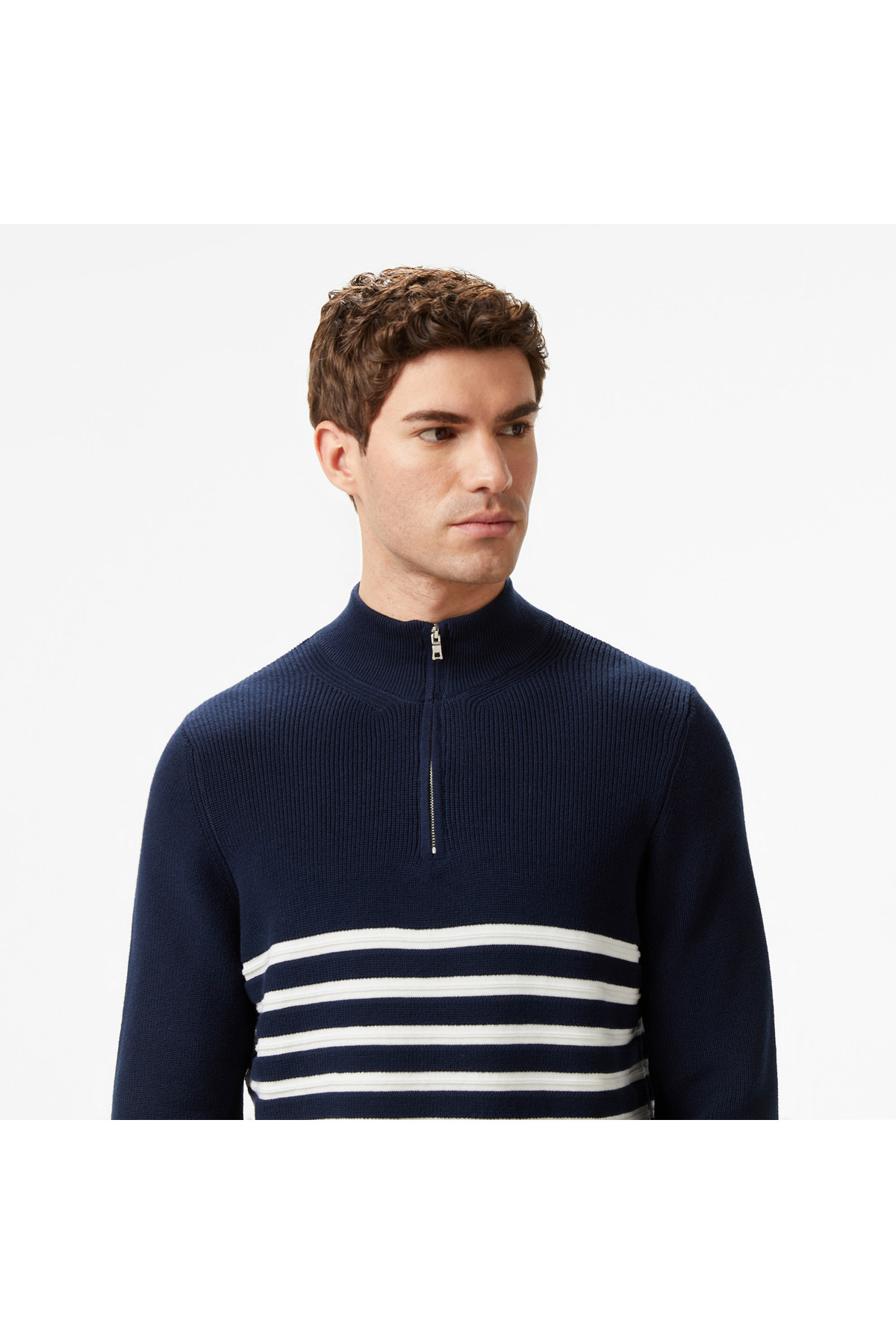 Erkek Lacivert Classic Fit Kazak — سرمه‌ای S57216T — تصویر 4 از 4
