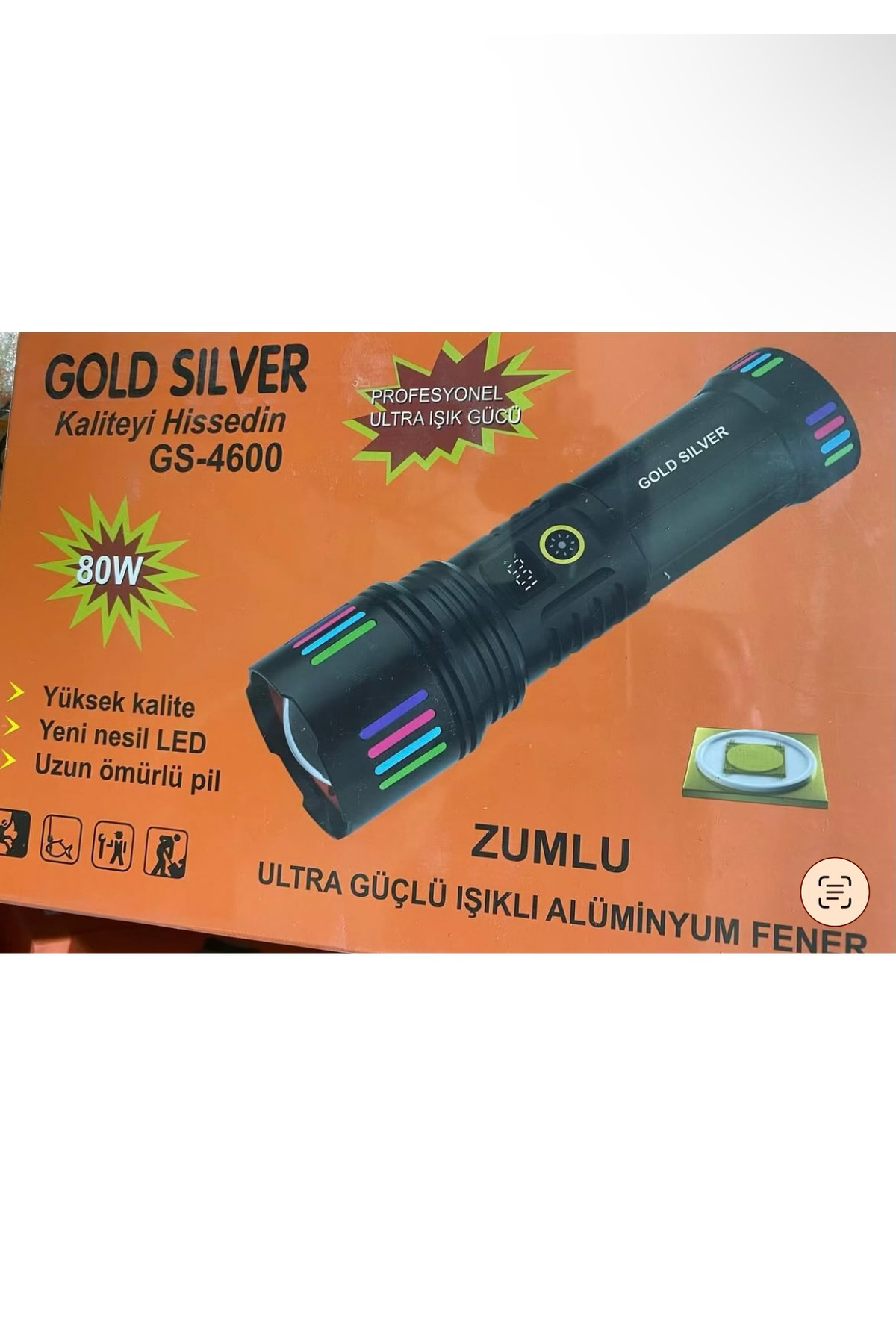 油彩『Slumbering Silver Screen』(眠る銀幕) Gold Garden Gold Silver GS-4600 Profesyonel Ultra Güçlü 80W LED El