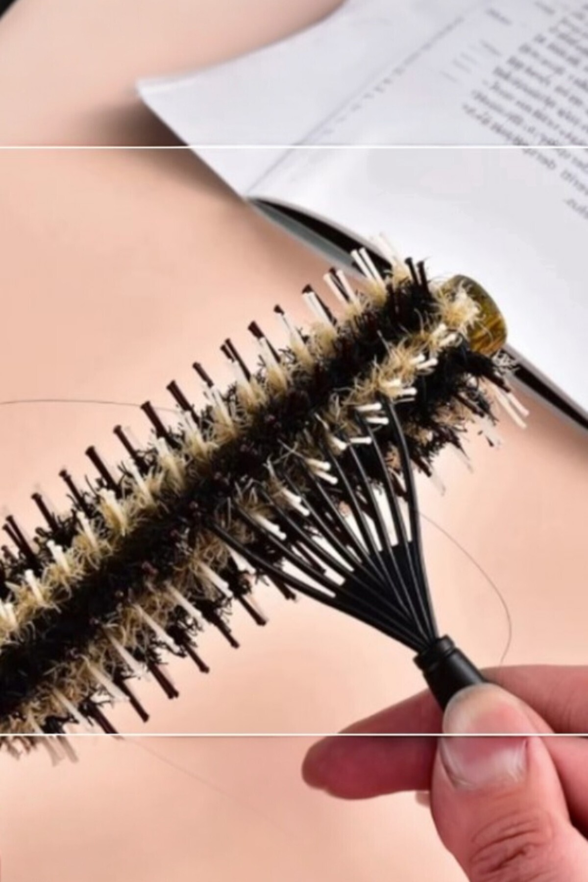 Pratik Saç Fırçası ve Tarak Temizleme Aparatı 2 Adet Tarak Temizleyici Mini Tırmık — مشکی KD-0844 — تصویر 5 از 5