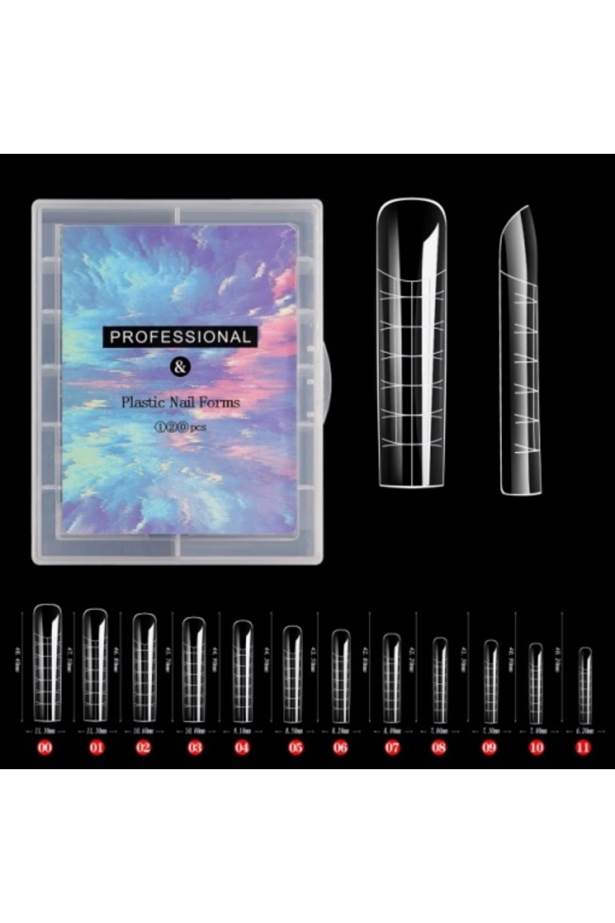 Pink Nails Box of 120 tips Full Cover Mini Apex #18