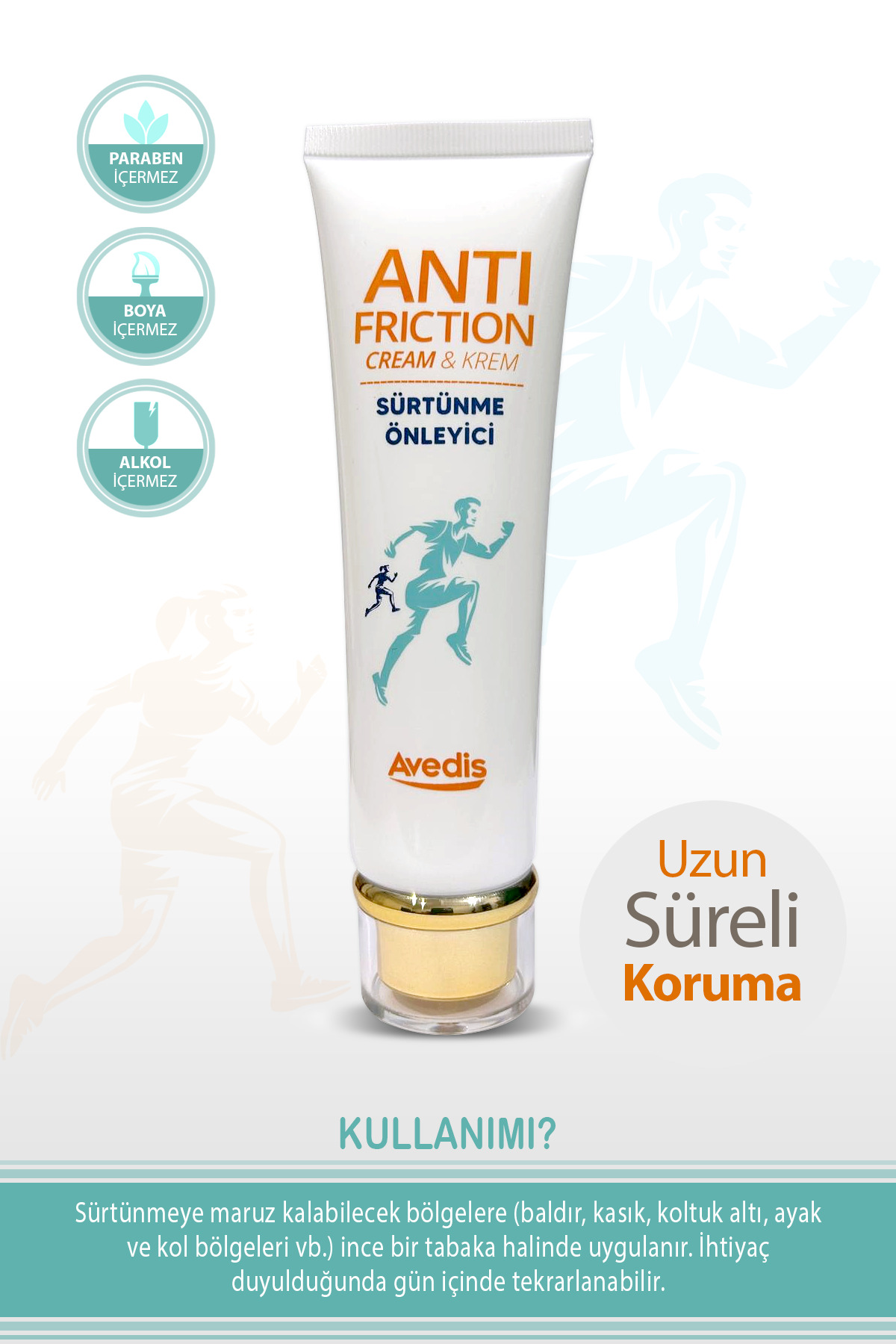 Sürtünme Önleyici Krem – 100 ml Spor ve Günlük Kullanım — Avedis34 — تصویر 5 از 6