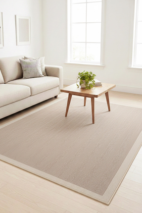 Melaris Halı Yeni Nesil Çerçeveli Sisal Yumuşak Dokuma Kilim Kaymaz Pamuk Tab...