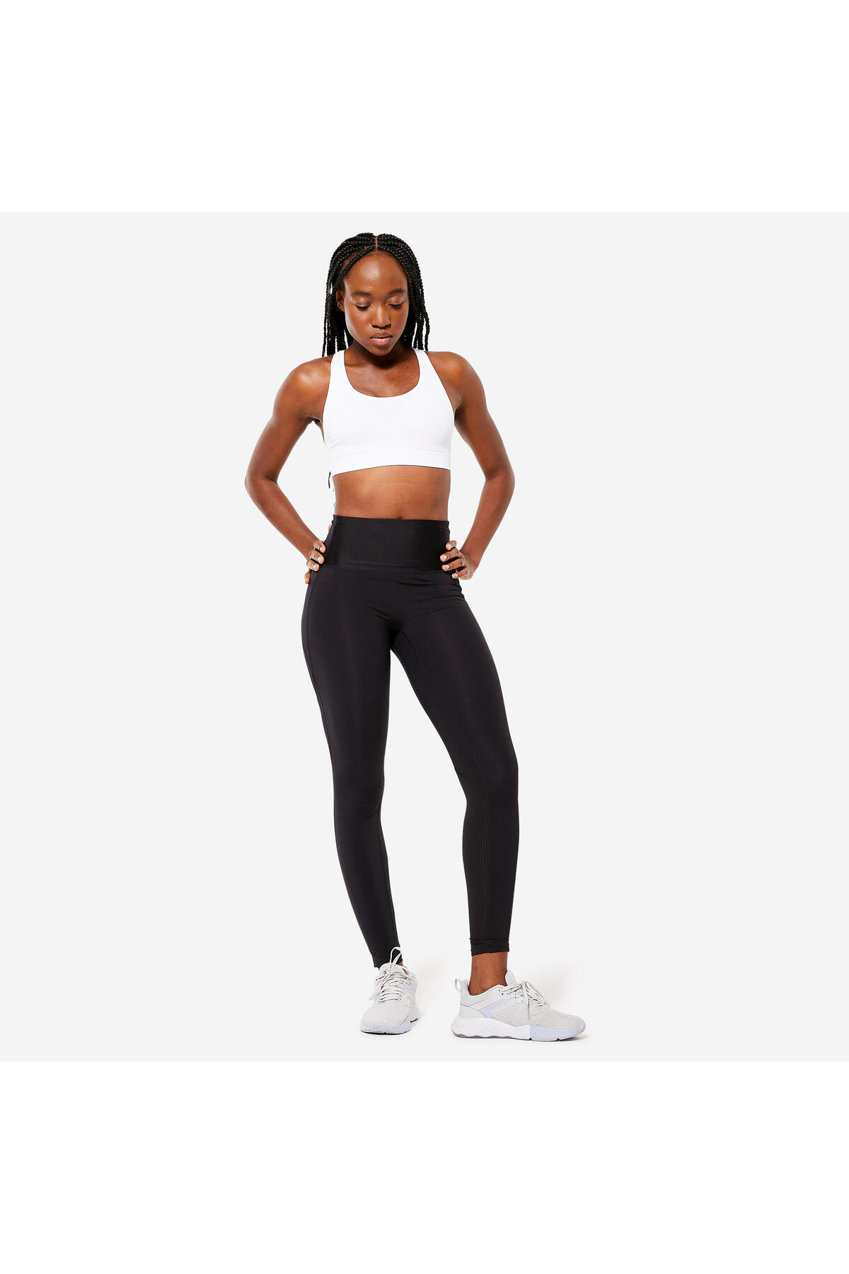 Decathlon Yüzücü Sırt Sporcu Sütyeni - Orta Destek - Beyaz görsel 2