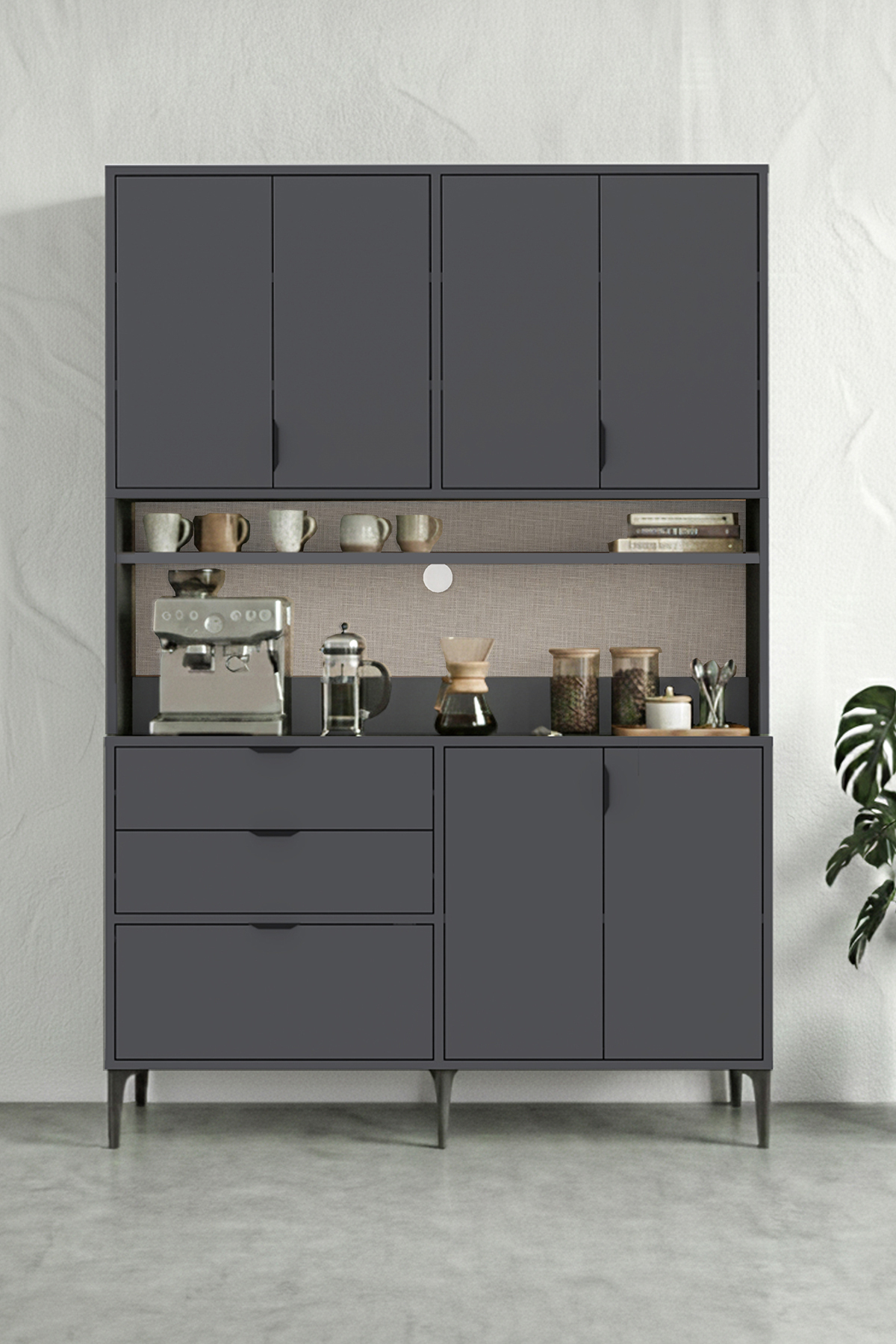 Harmony Maxi 7 Lid 2 Drawer Coffee Corner, Kitchen Studio